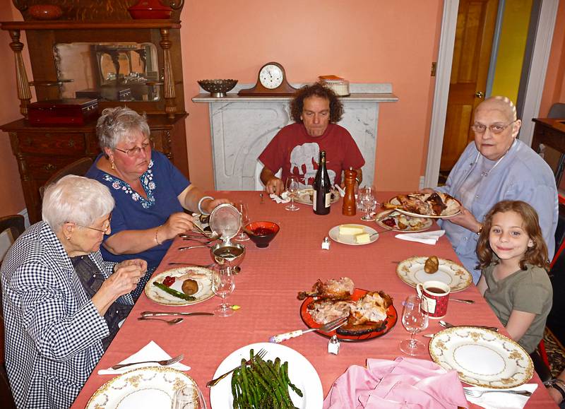 May 10, 2009 - Mothers Day at Paul and Norma's in Tewksbury, Massachusetts.<br />Marie, Norma, Paul, Laura, and Miranda.
