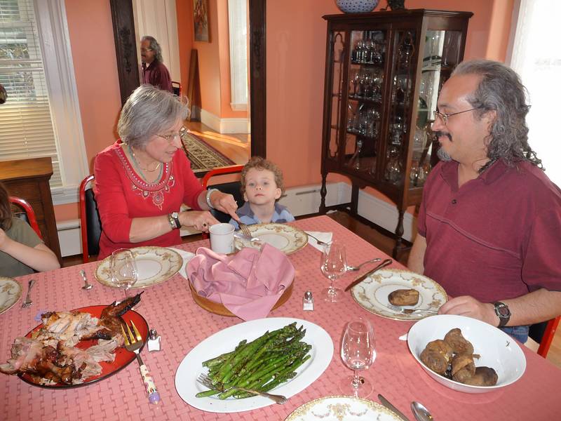 May 10, 2009 - Mothers Day at Paul and Norma's in Tewksbury, Massachusetts.<br />The other end of the table: Joyce, Matthew, and Carl.