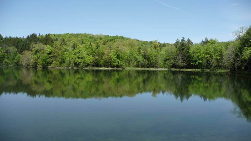 May 15, 2009 - Woodstock, Vermont.<br />Marsh-Billings-Rockefeller National Historical Park.<br />Along the shores of The Pogue.