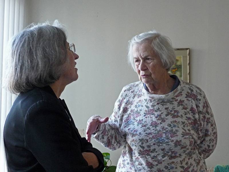 June 6, 2009 - At Frances' in Revere, Massachusetts.<br />Joyce and Ronnie's sister Estelle.