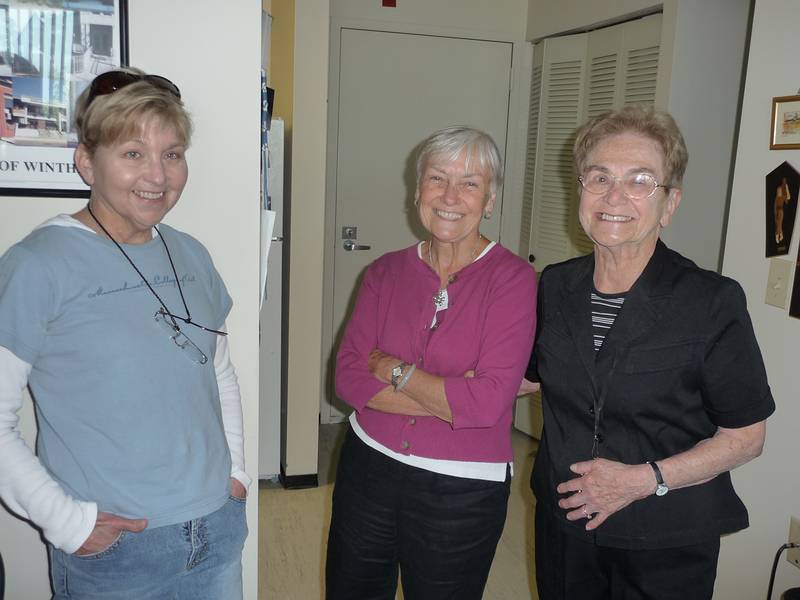 June 6, 2009 - At Frances' in Revere, Massachusetts.<br />Frances' daughter Jackie, Baiba, and Ronnie's sister Frances.
