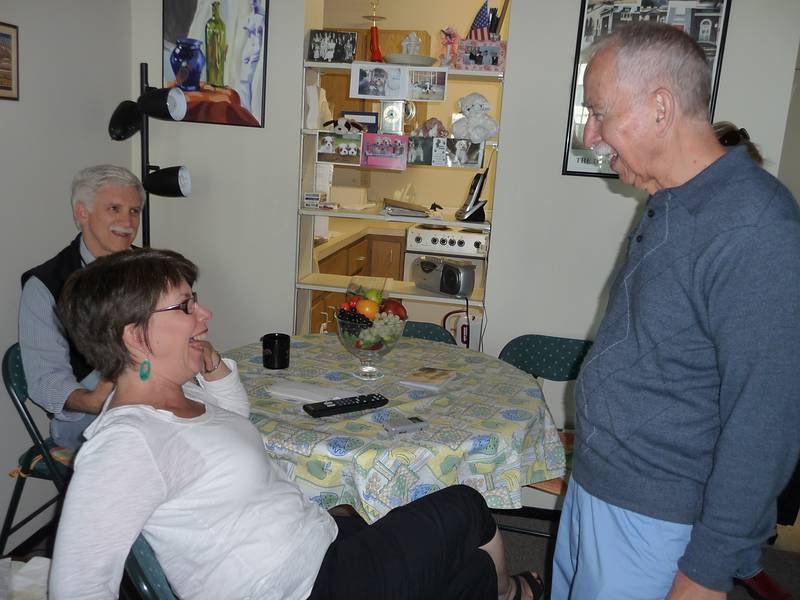 June 6, 2009 - At Frances' in Revere, Massachusetts.<br />Dick, Rebecca (Ronnie's niece), and Ronnie.