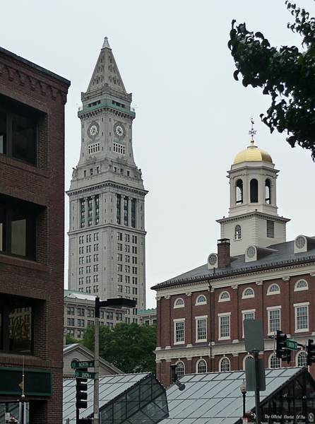 June 10, 2009 - Boston, Massachusetts.<br />Custon House Tower and Faneuil Hall.
