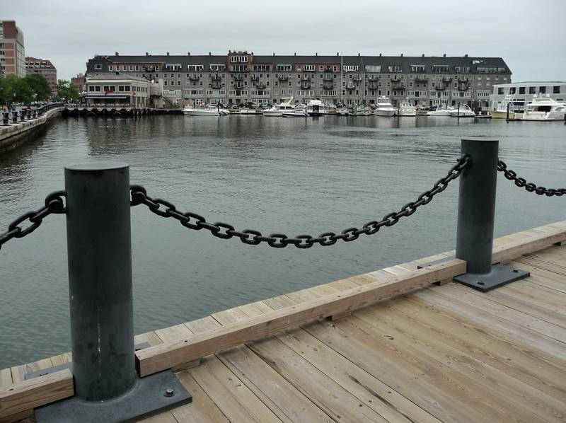 June 10, 2009 - Boston, Massachusetts.<br />Lewis Wharf from Commercial Wharf.