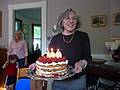 June 13, 2009 - Merrimac, Massachusetts.<br />Joyce and the birthday cake. Who is 109?