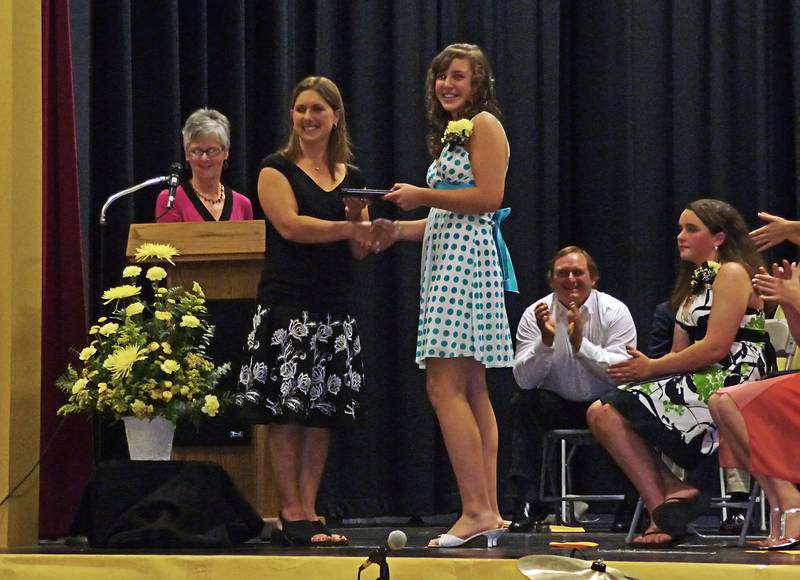 June 18, 2009 - Barnard School, South Hampton, New Hampshire.<br />Marissa and Laura's graduation from 8th grade.<br />Marissa getting her certificate.