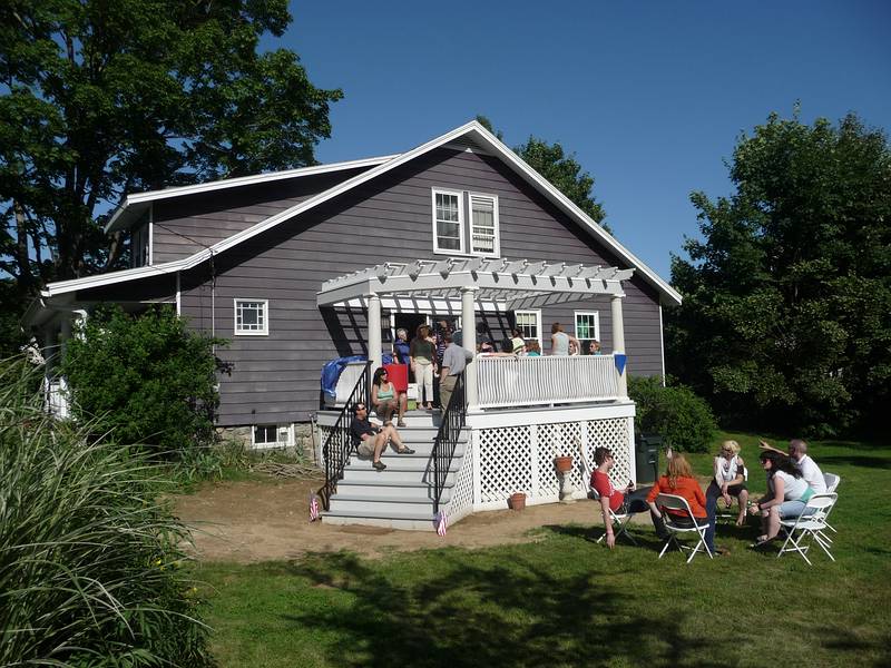 July 4, 2009 - At Deb and Ray's in Amesbury, Massachusetts.<br />The new deck at 4th of July plus Deb and Ray's 25 annyversary,<br />Deb's birthday, and Carey's graduation from college celebration.