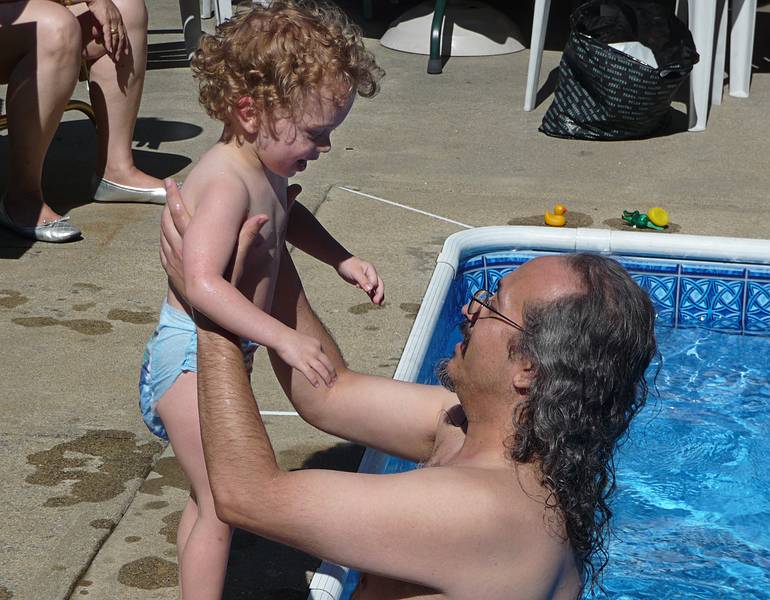 July 5, 2009 - At Marie's in Lawrence, Massachusetts.<br />Matthew's three year birthday celebration.<br />Matthew and Carl.