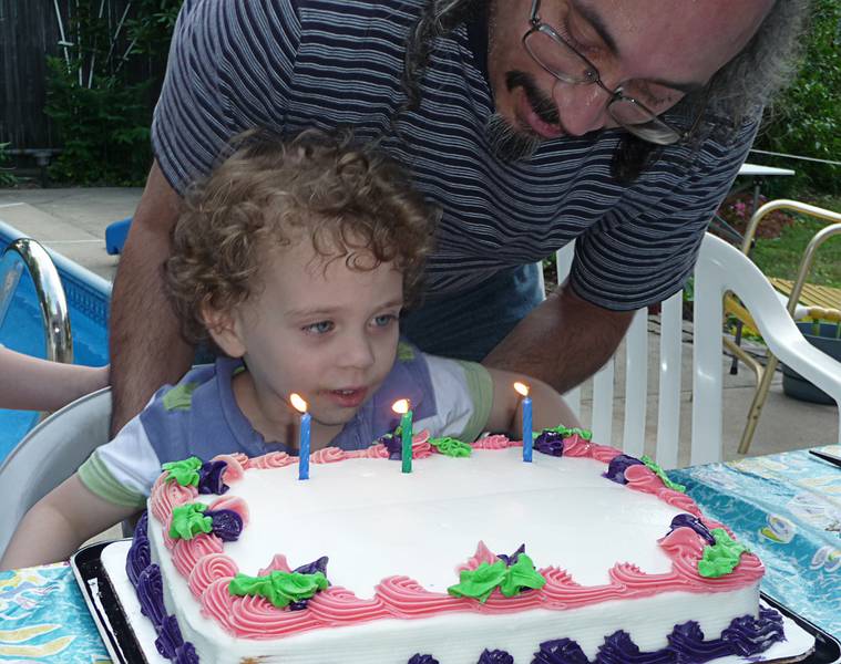 July 5, 2009 - At Marie's in Lawrence, Massachusetts.<br />Matthew's three year birthday celebration.<br />Matthew and Carl.