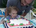 July 5, 2009 - At Marie's in Lawrence, Massachusetts.<br />Matthew's three year birthday celebration.<br />Matthew and Carl.
