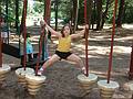 July 11, 2009 - Moseley Woods Park, Newburyport, Massachusetts.<br />Miranda in a precarious position.