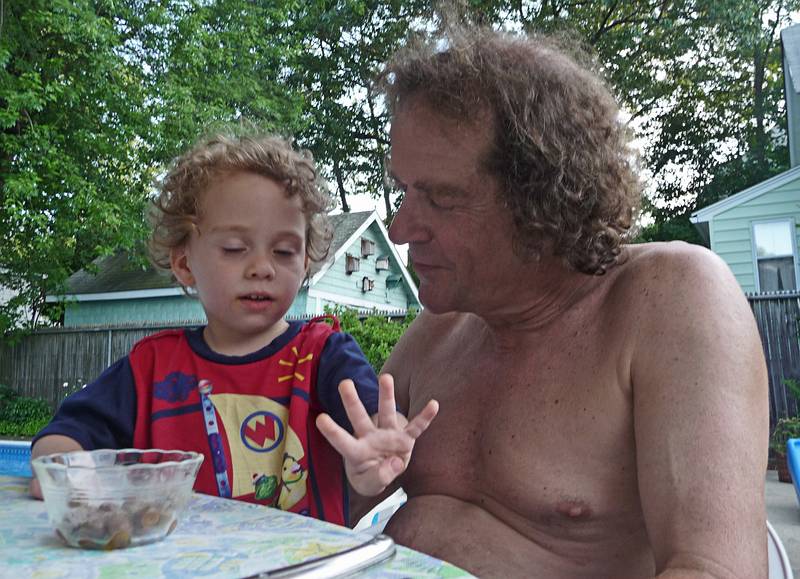July 12, 2009 - At Marie's in Lawrence, Massachusetts.<br />Matthew demostrating his counting skills to Uncle Paul.