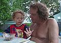 July 12, 2009 - At Marie's in Lawrence, Massachusetts.<br />Matthew demostrating his counting skills to Uncle Paul.