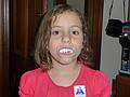 July 15, 2009 - Merrimac, Massachusetts.<br />Miranda with her fangs (which she won playing one of the arcade games at Salisbury Beach).