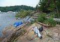 July 16, 2009 - Maudslay State Park, Newburyport, Massachusetts.<br />Both Miranda and Joyce taking a siesta along the Merrimack River.