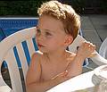 July 19, 2009 - At Marie's in Lawrence, Massachusetts.<br />Matthew with his new haircut.