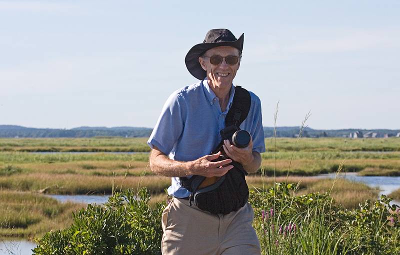 August 27, 2009 - Parker River National Wildlife Refuge, Plum Island, Massachusetts.<br />Based on his smile, Bob must be happy with the photo he just took.