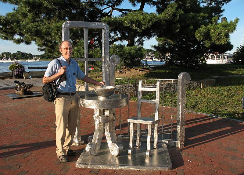 August 27, 2009 - Newburyport, Massachusetts.<br />Bob at Somerbee's Landing Sculpture Park.