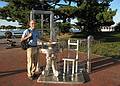 August 27, 2009 - Newburyport, Massachusetts.<br />Bob at Somerbee's Landing Sculpture Park.