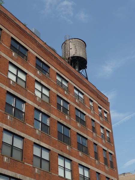 August 20, 2009 - Manhattan, New York, New York.<br />Water tank on building along 22rd Street between 10th and 11th Avenues.