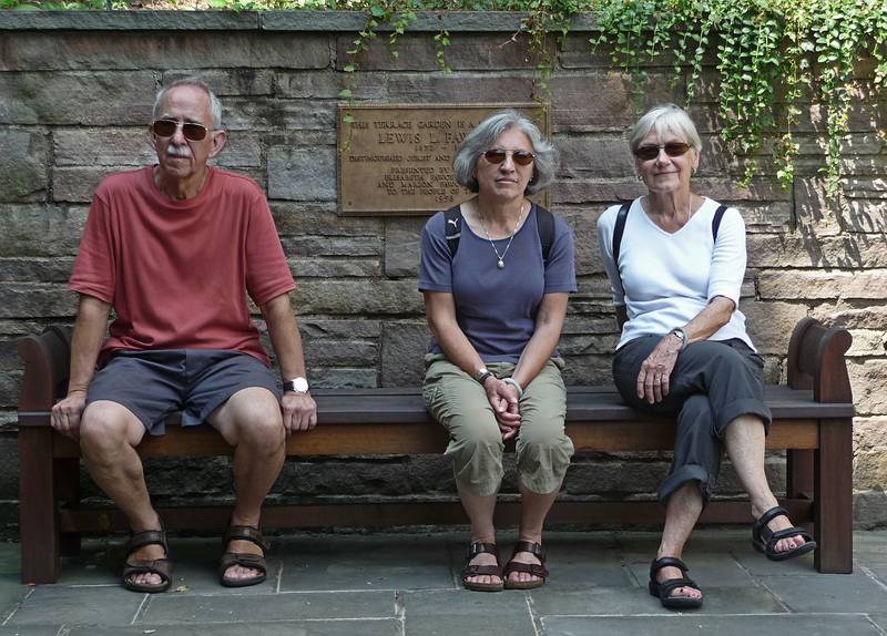 August 21, 2009 - Brooklyn Botanic Garden, Brooklyn, New York, New York.<br />Ronnie, Joyce and Baiba taking a break.