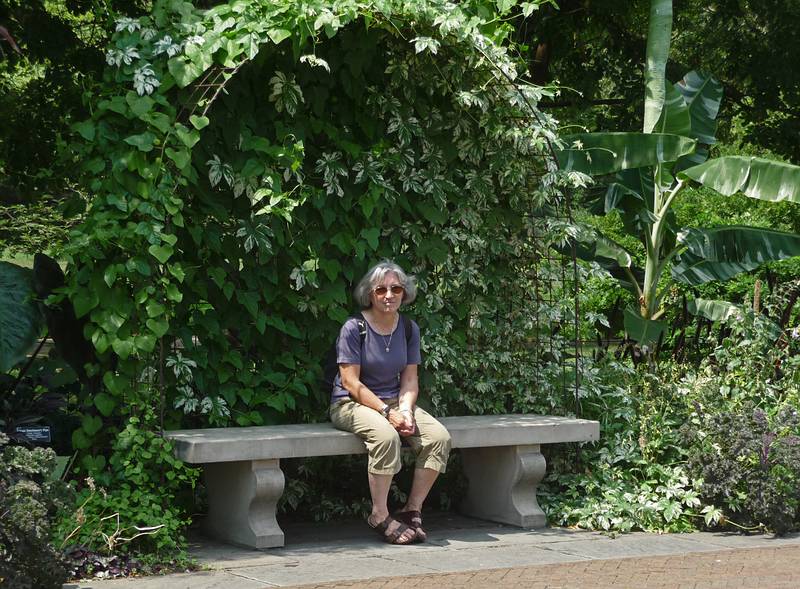 August 21, 2009 - Brooklyn Botanic Garden, Brooklyn, New York, New York.<br />At the Lily Pool Terrace.<br />Joyce.
