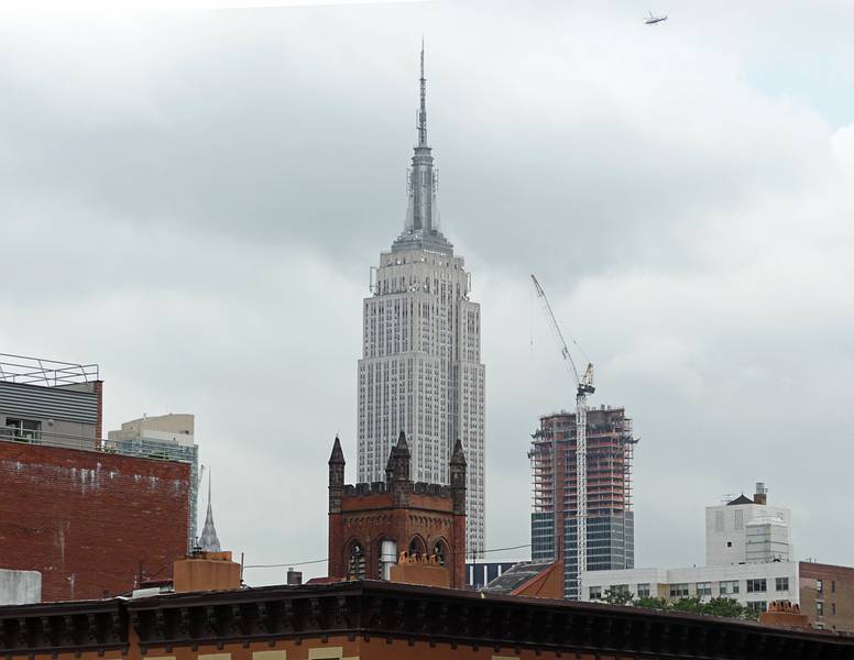 August 22, 2009 - High Line Park, Manhattan, New York, New York.<br />Top of the Empire State Building.