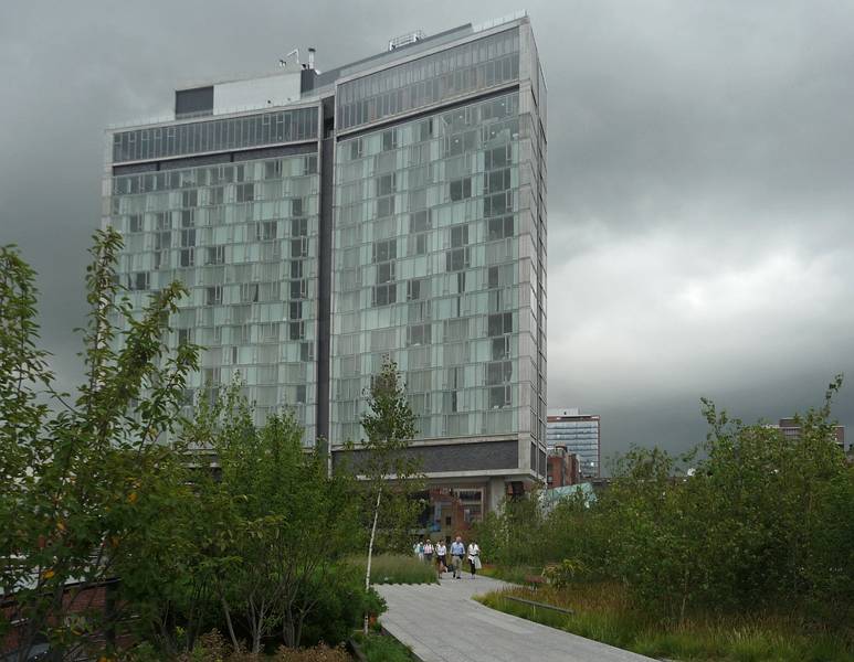 August 22, 2009 - High Line Park, Manhattan, New York, New York.<br />Looking north from the sothern end of the park.