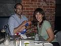 August 22, 2009 - Brooklyn, New York, New York.<br />Dinner at the Superfine Restaurant.<br />Julian, Alina, and Gisela.