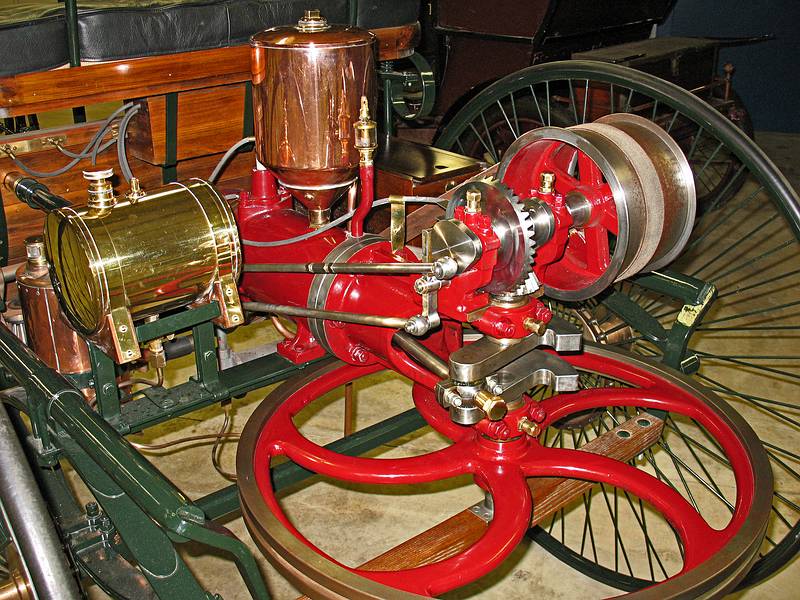 Sept. 24, 2009 - Seal Cove, Tremont, Mount Desert Island, Maine.<br />Seal Cove Auto Museum.<br />The engine of an 1886 Benz.