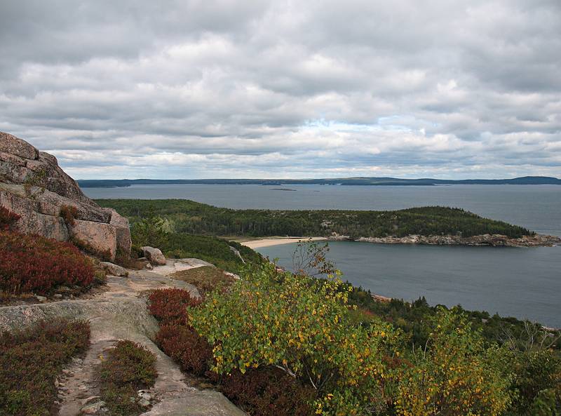 Sept. 25, 2009 - Gorham Mountain Trai, Acadia National Park, Maine.<br />Great Head, Sand Beach, and Newport Cove.