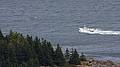 Sept. 25, 2009 - Gorham Mountain Trai, Acadia National Park, Maine.<br />Lobster boat motoring past Great Head.