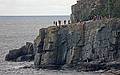 Sept. 25, 2009 - Acadia National Park, Maine.<br />Rock climbers at Otter Point.