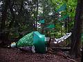 Sept. 12, 2009 - Outdoor Sculpture at Maudslay State Park, Newburyport, Massachusetts.<br />Kate and Garry Zwick, 'Hoax or Coincidence?'.