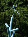 Sept. 14, 2009 - Outdoor Sculpture at Maudslay State Park, Newburyport, Massachusetts.<br />Joyce Audy Zarins, 'The Whistler', painted steel.