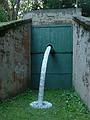 Sept. 19, 2009 - Outdoor Sculpture at Maudslay State Park, Newburyport, Massachusetts.<br />Ken Reker, 'Water/Flow', mixed media, found object assemblage.