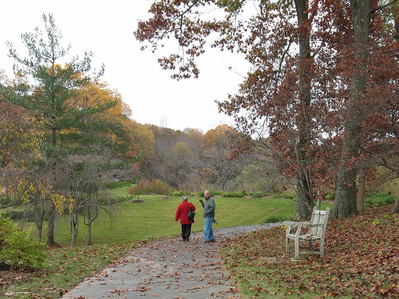 Oct. 30, 2009 - Meadowlark Botanical Gardens, Vienna, Virginia.<br />Norma and Ronnie leading the way.