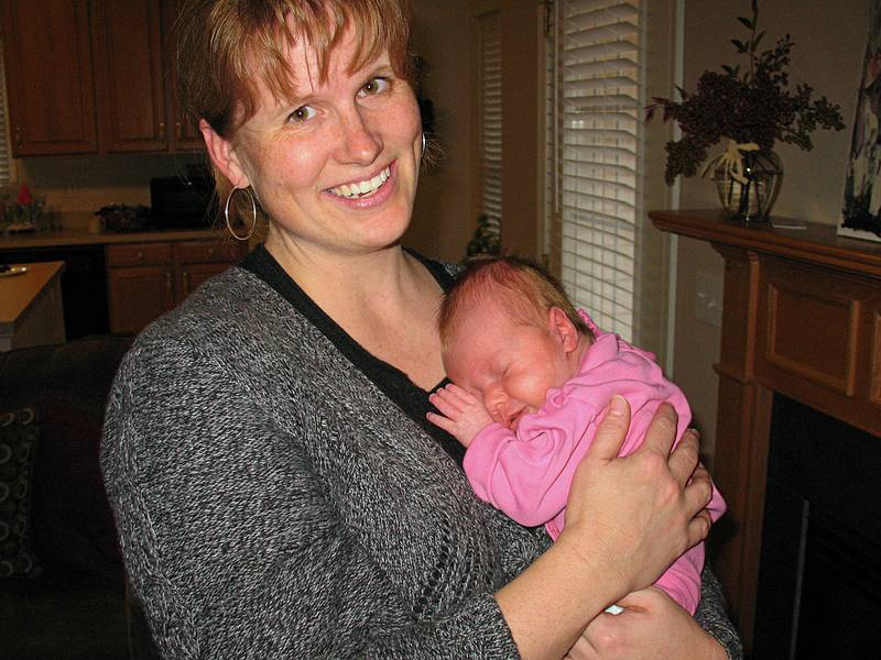 Oct. 30, 2009 - At Krista's and Marc's in Frederick, Maryland.<br />Krista with her daughter Annaka.