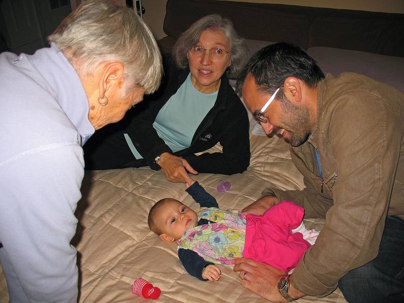 Oct. 31, 2009 - At Baiba's and Ronnie's in Baltimore, Maryland.<br />Alina is the center of attention for Baiba, Joyce, and Julian.