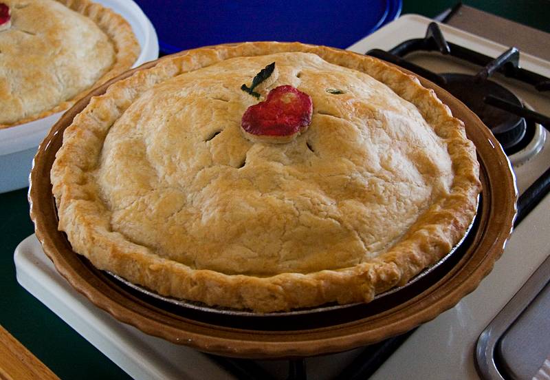 Nov. 26, 2009 - Merrimac, Massachusetts.<br />Joyce's apple pie, a dessert for Thanksgiving dinner at Paul and Norma's.