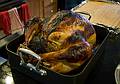 Nov. 26, 2009 - Thanksgiving at Paul and Norma's in Tewksbury, Massachusetts.<br />The 28 pound turkey just out of the oven.