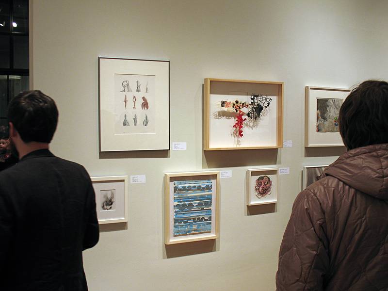 Dec. 4, 2009 - Boston, Massachusetts.<br />Joyce's drawing on the wall at Carroll and Sons Gallery at SOWA.