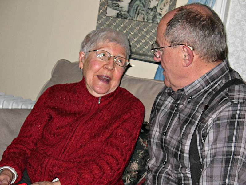 Dec. 13, 2009 - At Ana's in Malden, Massachusetts.<br />An early Columbian 'Nochebuena' feast.<br />Marie and Paul.
