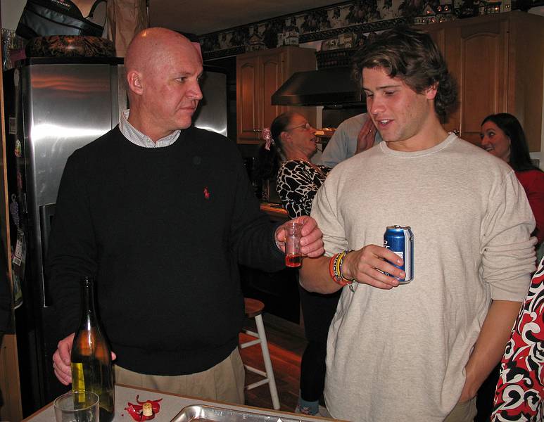 Dec. 25, 2009 - At Tom and Kim's in South Hampton, New Hampshire.<br />Tom and Colin.