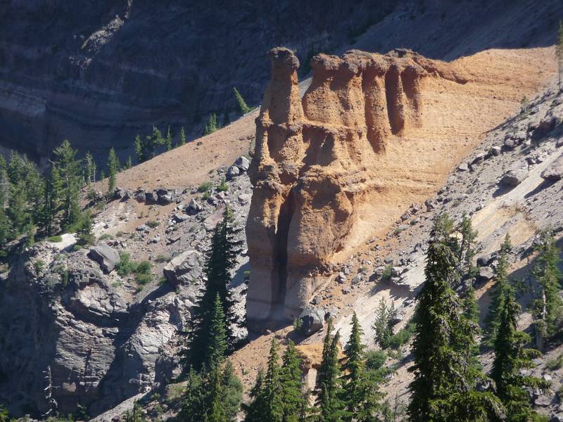 July 27, 2009 - Crater Lake National Park, Oregon.<br />Pumice Castle from its overlook.