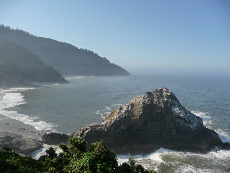 July 28, 2009 - Heceta Head, Oregon.<br />View south from lighthouse.