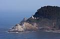 July 28, 2009 - Sea Lion Caves, Oregon.<br />Heceta Head Lighthouse from Sea Lion Caves.