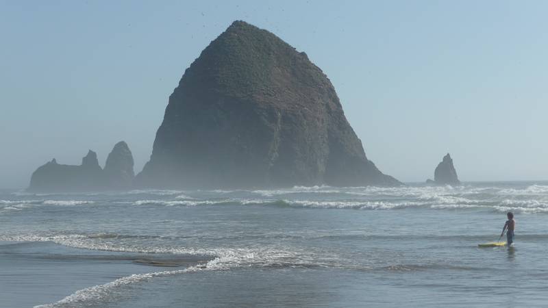 July 28, 2009 - Cannon Beach, Oregon.<br />Haystack Rock.
