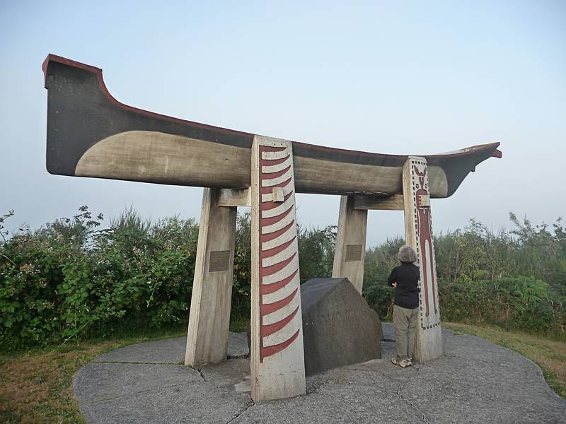 July 29, 2009 - Astoria, Oregon.<br />Symbolic Memorial dedicated by Coboway's descendants, April 12, 1961.<br />Coboway was a Clatsop leader known to Lewis and Clark.