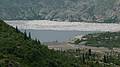 July 29, 2009 - East approach (NFD 99 Rd) to Mount Saint Helens, Washington.<br />Logs from the time of the eruption are still floating on the lake.